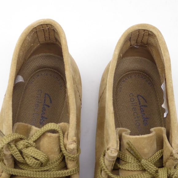 NEW Clarks Mens Wallaston Boot Dark Sand Suede Lace Up Chukka Shoes Size 10M